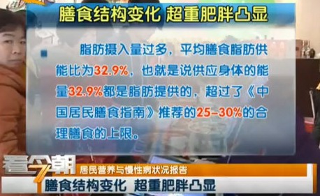 2015年营养调查发现，中国居民脂肪摄入过多，供能比已达33%，超过25-30%的推荐上限，而北京市民每天的食用油摄入量更是达到了83克，是推荐值是3倍。.jpg